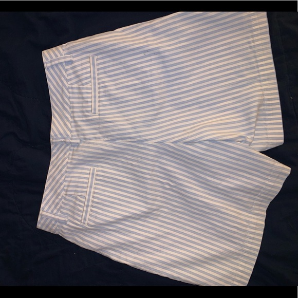 Blue/White Striped Women’s Shorts - Picture 2 of 3